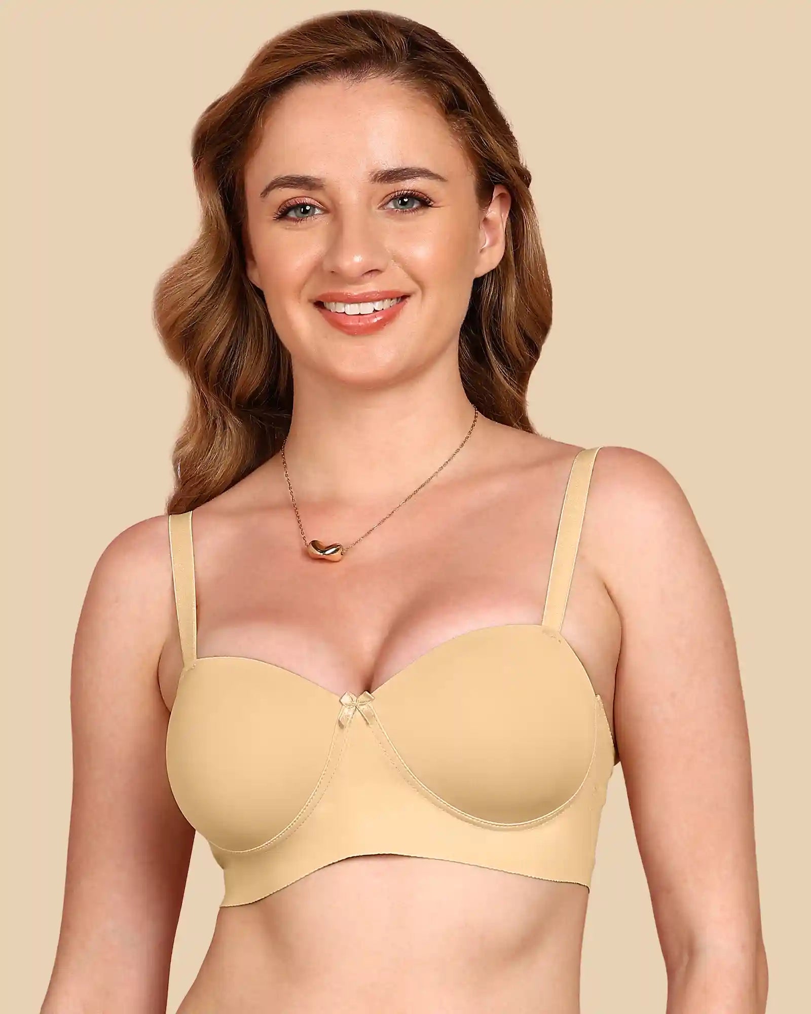 Intimist Bonded Demi-Cup Padded Cotton Spandex Bra (91012)