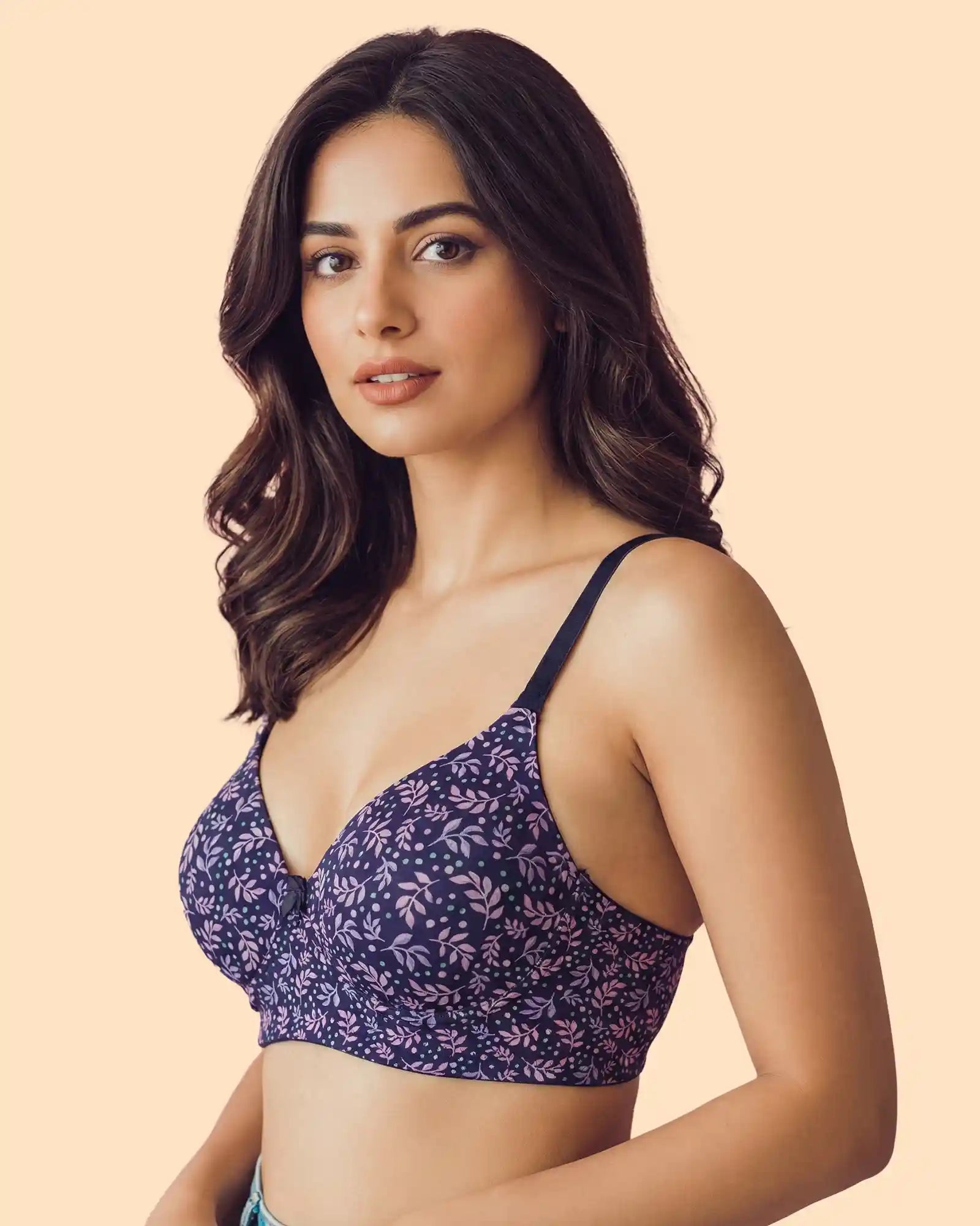 Intimist Everyday Lightly Padded Polyamide Printed Bonded Bra (59928)