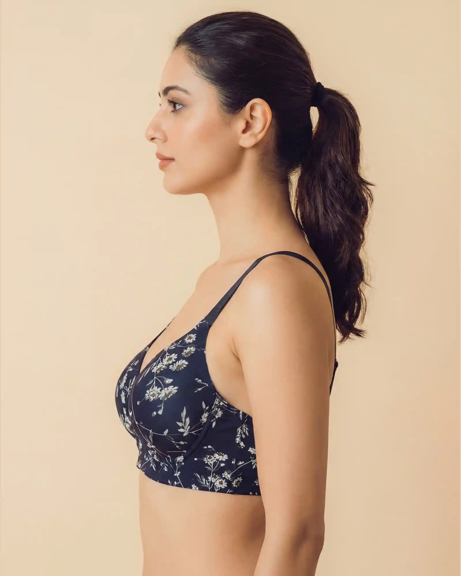 Intimist Everyday Lightly Padded Polyamide Printed Bonded Bra (59934)