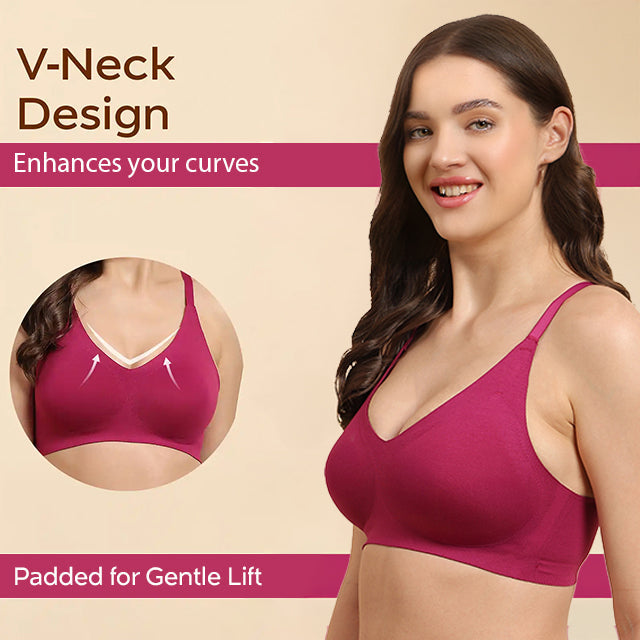 Intimist Bonded Breathable Cotton Padded Full-Coverage Bra (938)