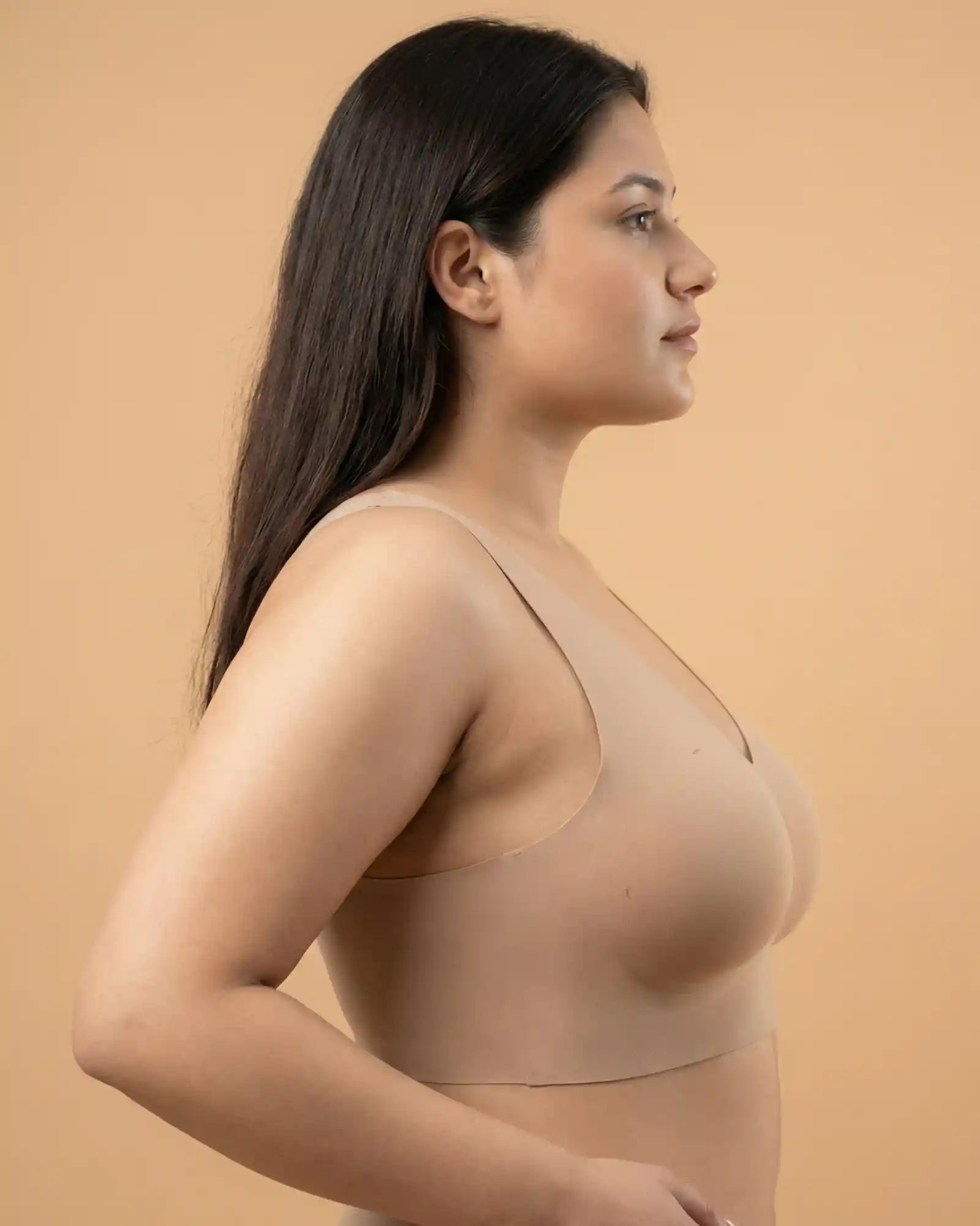 Intimist Cotton Padded Full Coverage Plus-Size Bonded Bra  (918) (Fawn)