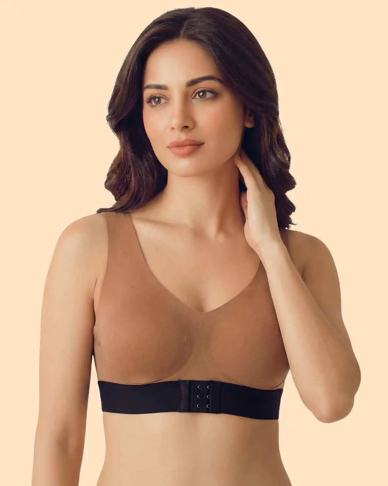 Intimist Bonded Gym Bra with Crisscross Back | Padded | Breathable Cotton (9977-FWN+BLK)