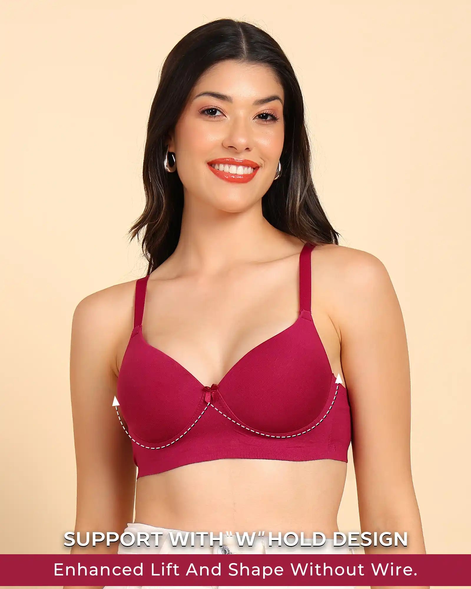 Intimist Bonded Breathable Cotton Push-Up 3/4-Coverage Bra (Level 3 Padding) (93510)