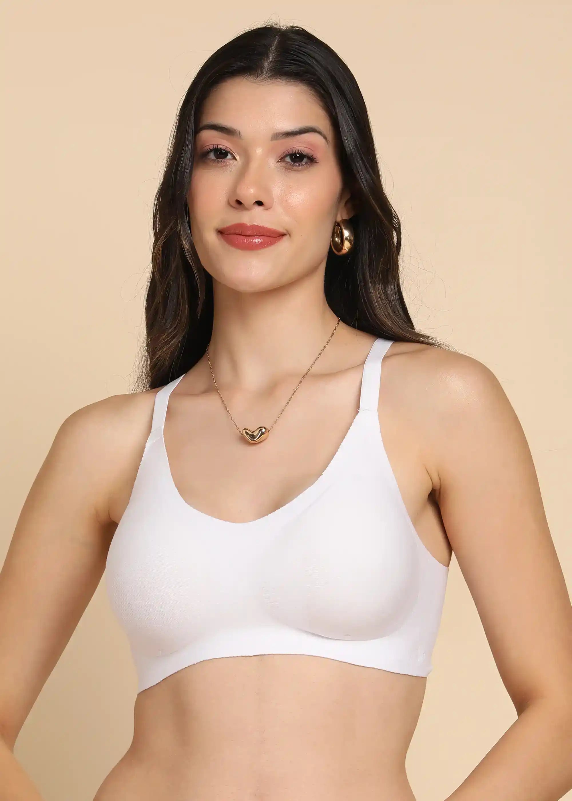 Intimist Bonded Breathable Cotton Padded Full-Coverage Bra (938-White)
